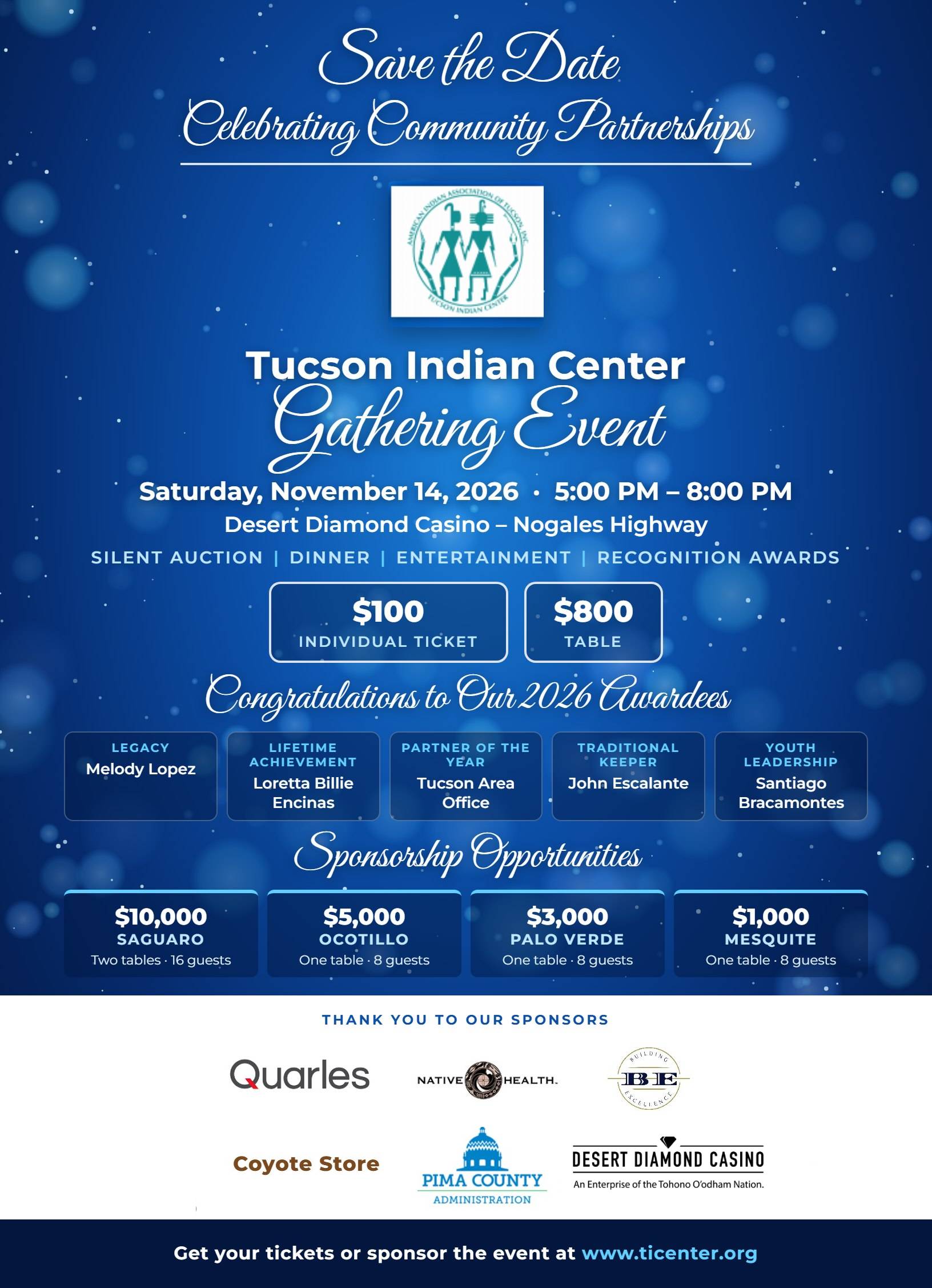 Tucson Indian Center Gathering Event 2026 flyer