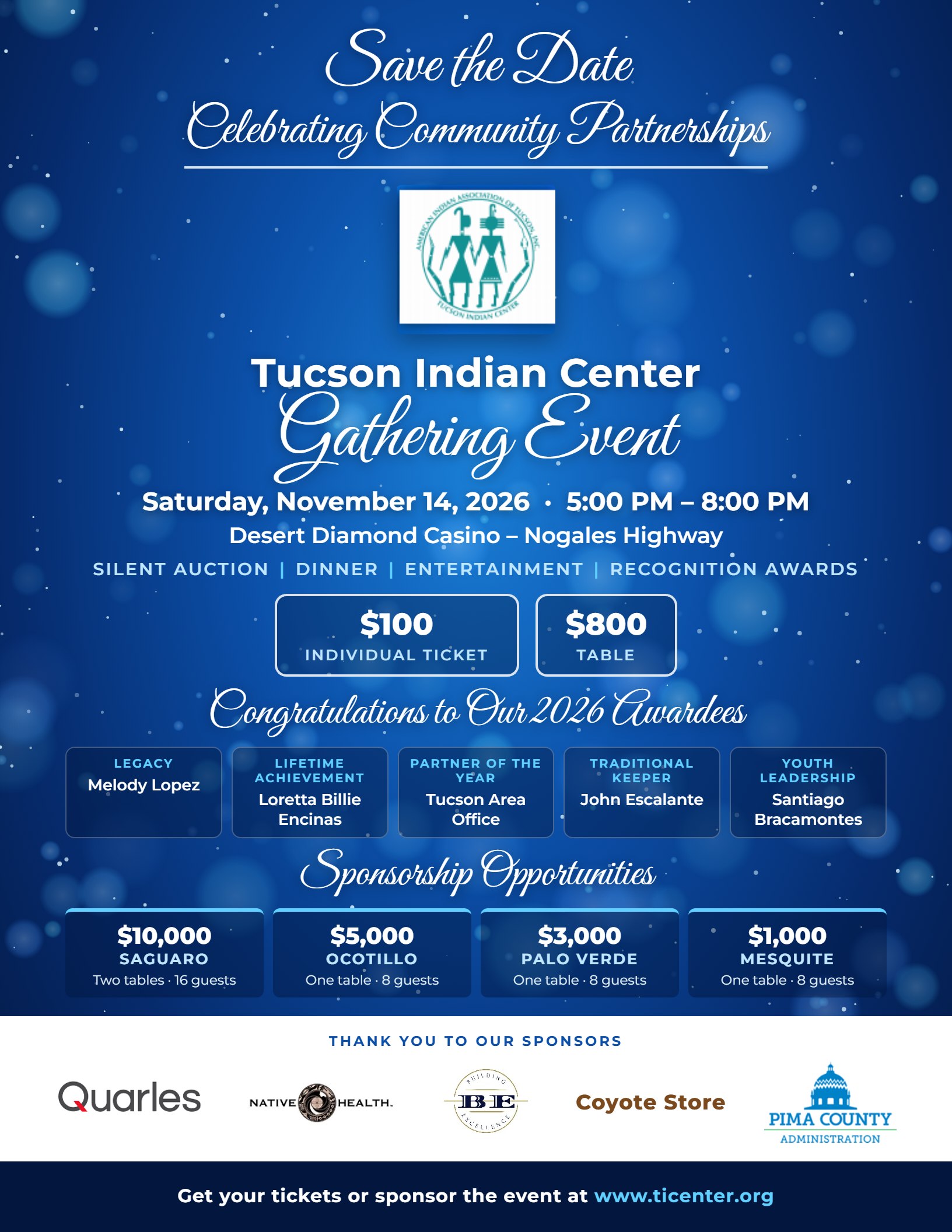 Tucson Indian Center Gathering Event 2026 flyer